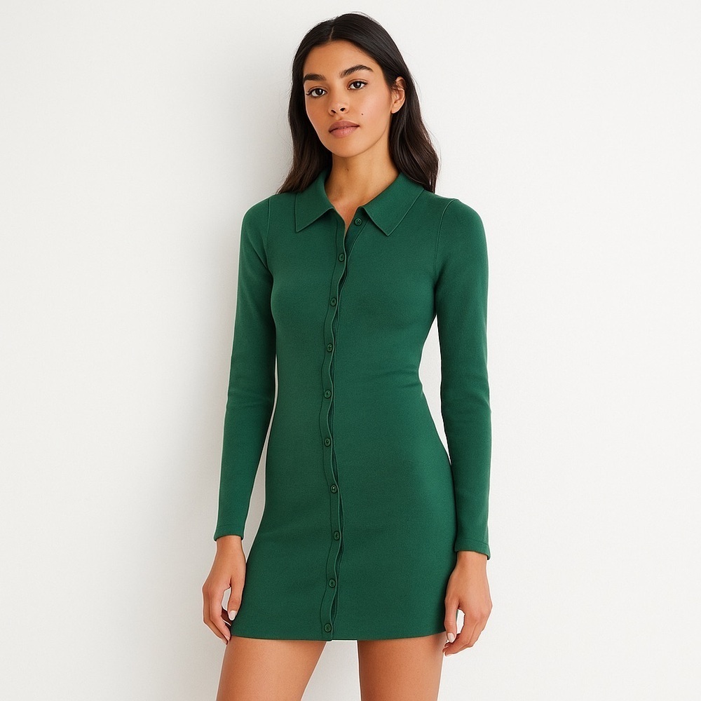 Aritzia Sunday Best “Ralph” T-Shirt Dress – Dark Ivy Green (Size XS, NWT)